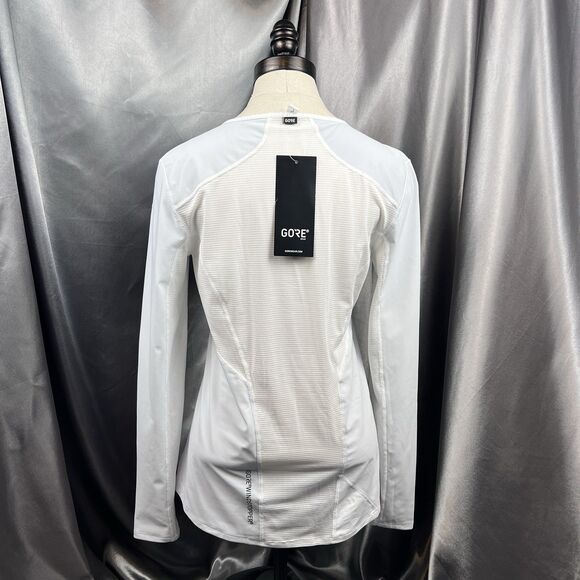GORE Windstopper Medium Base Layer Long Sleeve Shirt Light Grey White Ski Snow - Picture 5 of 17